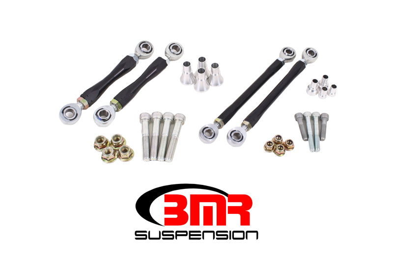 BMR End Links - BMR 08-17 Challenger Front and Rear Sway Bar End Link Kit - Black