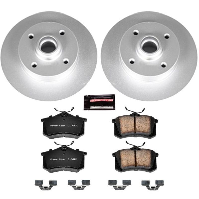 PSB Z23 Evolution Coated Kit - Power Stop 99-02 Volkswagen Cabrio Rear Z23 Evolution Sport Coated Brake Kit
