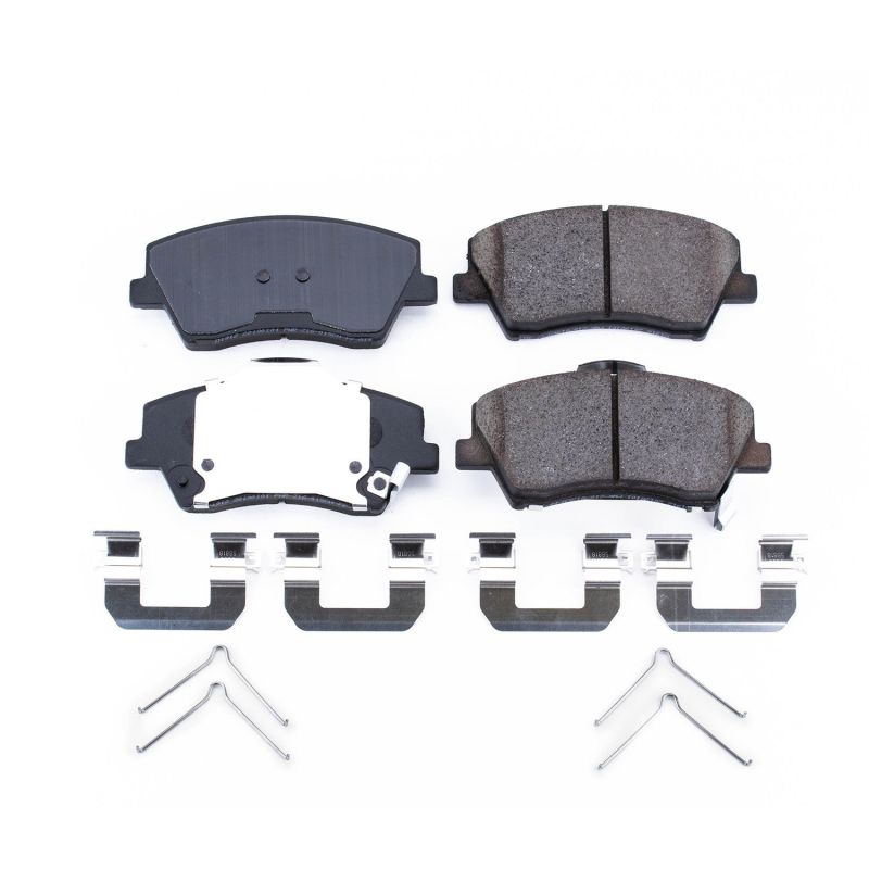 PSB Z17 Evolution Brake Pads - Power Stop 17-19 Hyundai Elantra Front Z17 Evolution Ceramic Brake Pads w/Hardware