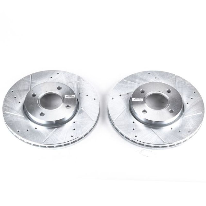 PSB Evolution Drill/Slot Rotor - Power Stop 05-07 Ford Focus Front Evolution Drilled & Slotted Rotors - Pair
