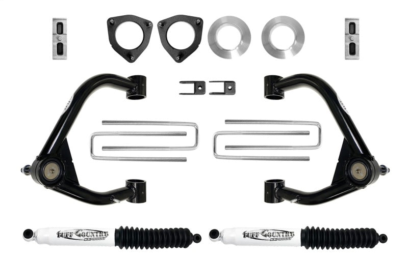 TUF Lift Kits - Tuff Country 19-23 Chevy 1500 4x4 4in Lift Kit w/ Upper Control Arms & Shocks