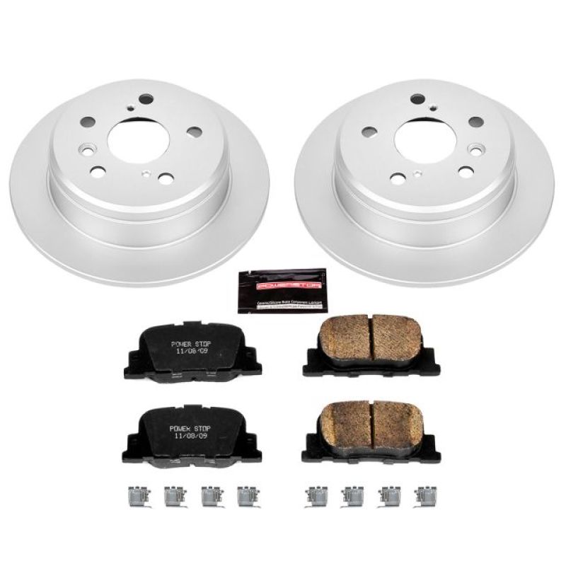 PSB Z17 Evolution Coated Kit - Power Stop 00-01 Lexus ES300 Rear Z17 Evolution Geomet Coated Brake Kit