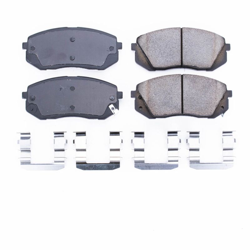 PSB Z17 Evolution Brake Pads - Power Stop 15-16 Hyundai Sonata Front Z17 Evolution Ceramic Brake Pads w/Hardware
