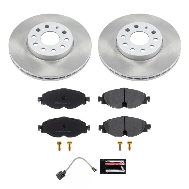 PSB Semi-Coated Rotor Kits - Power Stop 15-19 Volkswagen e-Golf Front Semi-Coated Rotor Kit