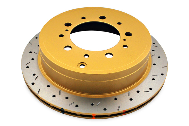 DBA 4000 Slot&Drill Rotors - DBA 07+ Toyota Land Cruiser 200 Series Rear Drilled and Slotted 4000 Series Rotor