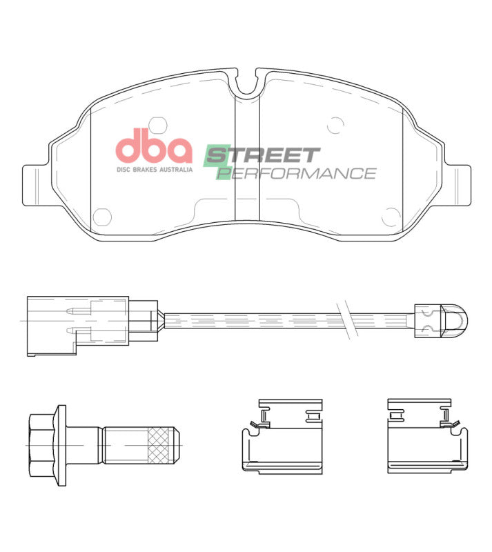 DBA SP Performance Brake Pads - DBA 15-19 Ford Transit-150 SRW Front SP Performance Brake Pads