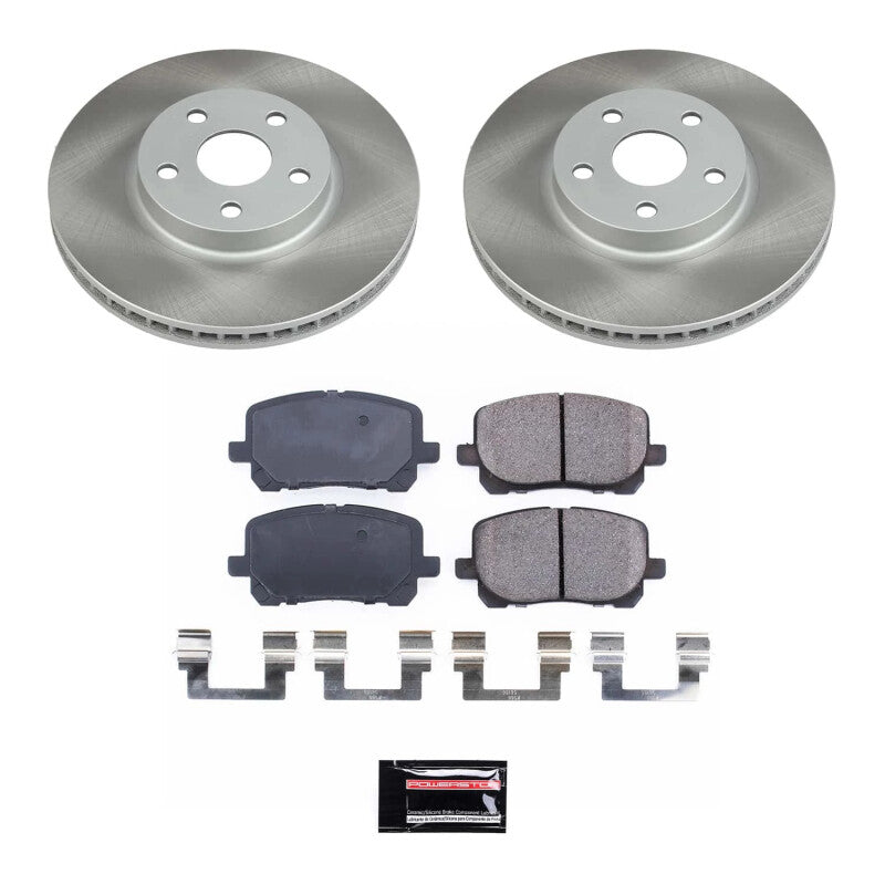 PSB Semi-Coated Rotor Kits - Power Stop 03-08 Toyota Matrix Front Semi-Coated Rotor Kit