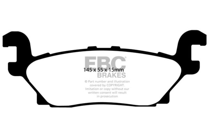EBC Yellowstuff Brake Pad Sets - EBC 05-07 Hummer H3 3.5 Yellowstuff Rear Brake Pads