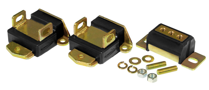 PRO Engine/Trans Kit - Blk - Prothane GM Motor & Trans Mount Kit - Black
