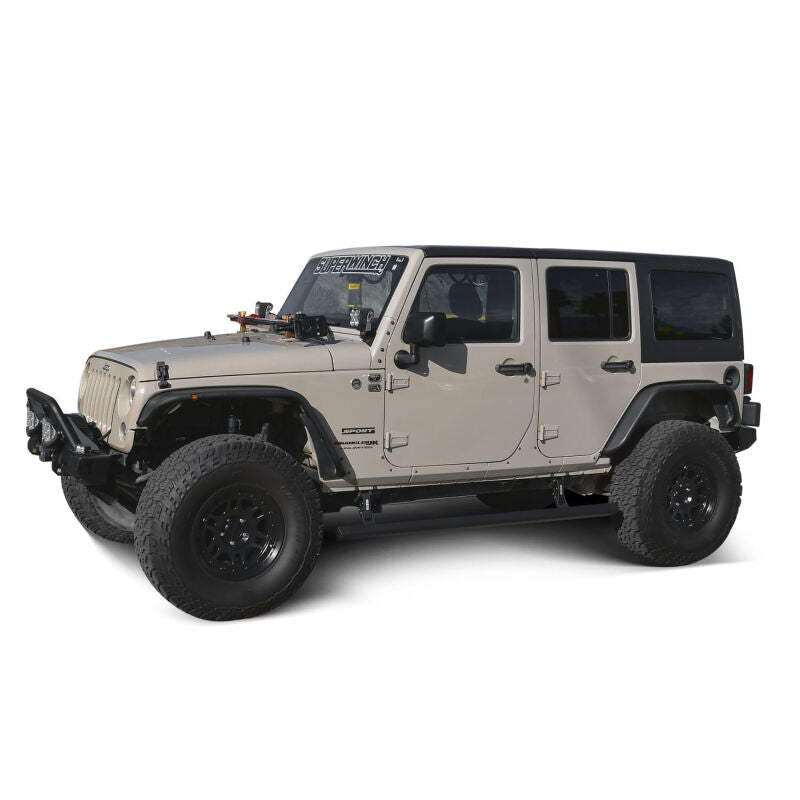 WES Running Boards - Pro-e - Westin 07-18 Jeep Wrangler JK Unlimited Pro-e Electric Running Boards - Textured Black