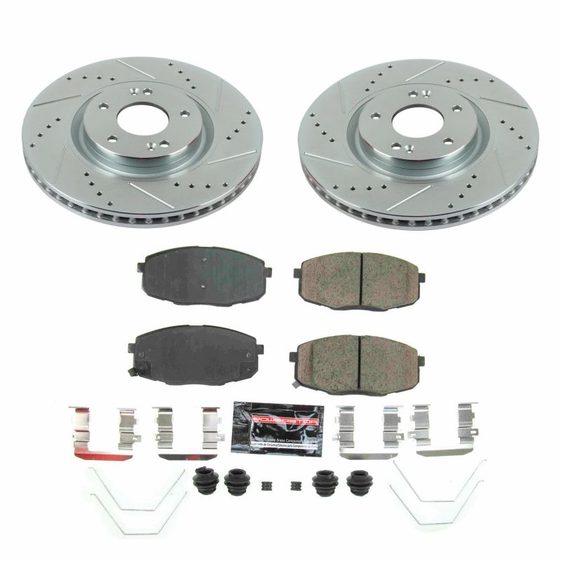 PSB Z23 Evolution Kit - Power Stop 19-21 Hyundai Nexo Front Z23 Evolution Brake Kit