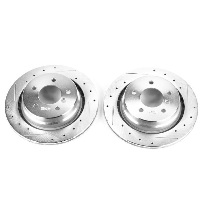PSB Evolution Drill/Slot Rotor - Power Stop 95-99 BMW M3 Rear Evolution Drilled & Slotted Rotors - Pair