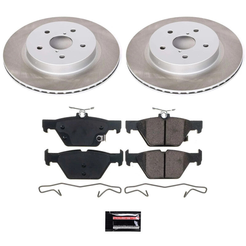PSB Semi-Coated Rotor Kits - Power Stop 16-20 Subaru WRX Rear Semi-Coated Rotor Kit