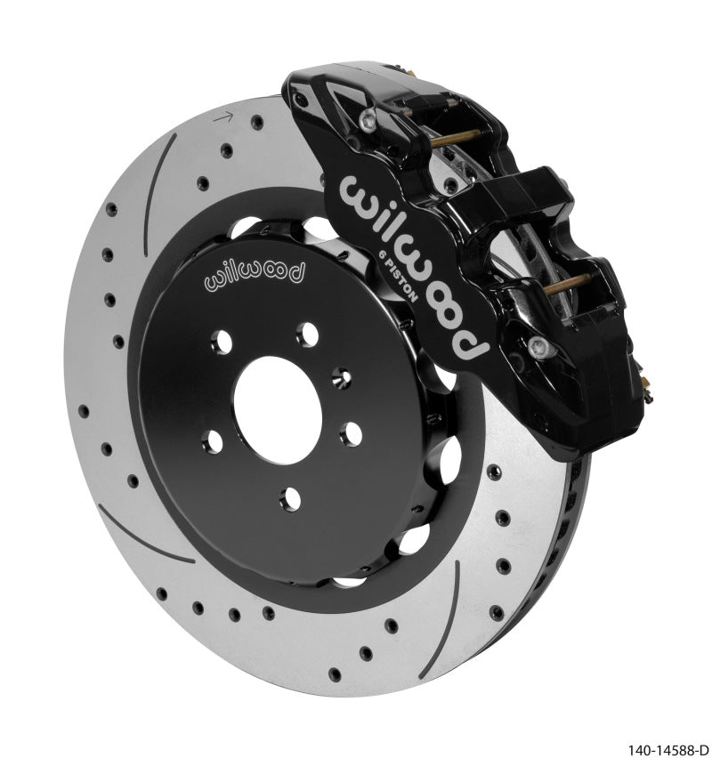 WIL Aero Brake Kit - Wilwood AERO6 Front Kit 15.00in BBK - 08-12 Audi A4/A5/S5 - Drilled & Slotted Rotor
