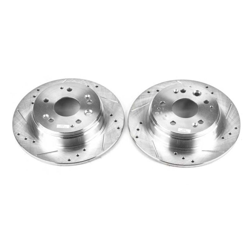 PSB Evolution Drill/Slot Rotor - Power Stop 99-03 Acura TL Rear Evolution Drilled & Slotted Rotors - Pair