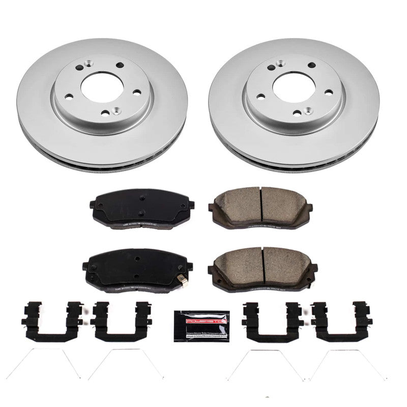 PSB Z17 Evolution Coated Kit - Power Stop 2022 Hyundai Kona Front Z17 Coated Brake Kit