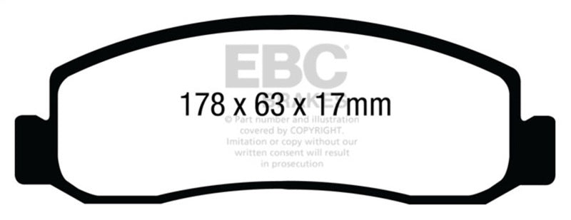 EBC Extra Duty Brake Pad Sets - EBC 11 Ford F250 (inc Super Duty) 6.2 (2WD) Extra Duty Front Brake Pads