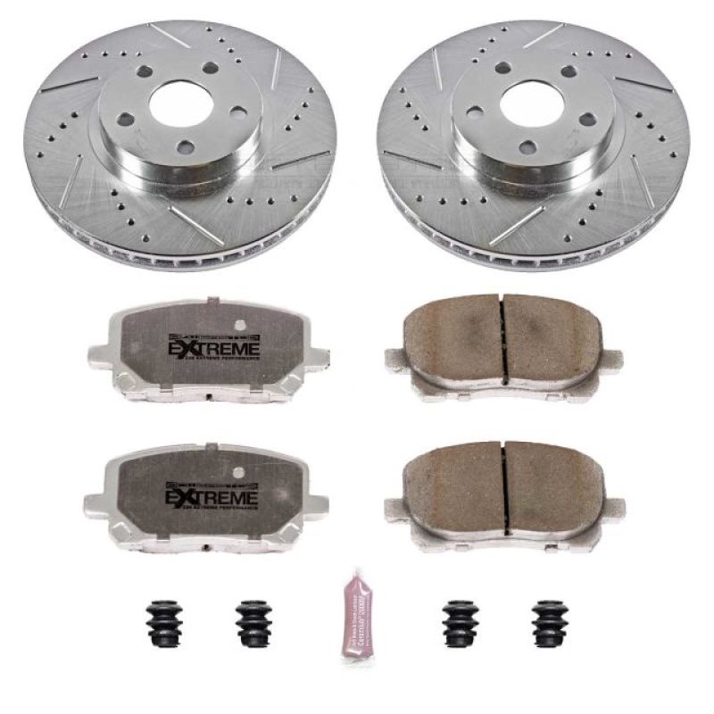 PSB Z26 Street Warrior Kit - Power Stop 03-08 Pontiac Vibe Front Z26 Street Warrior Brake Kit