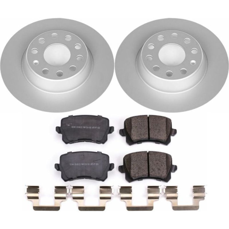 PSB Z23 Evolution Coated Kit - Power Stop 2009 Volkswagen Passat Rear Z23 Evolution Sport Coated Brake Kit