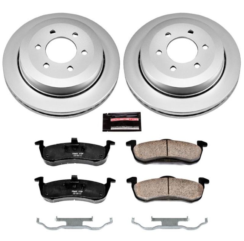 PSB Z17 Evolution Coated Kit - Power Stop 07-17 Ford Expedition Rear Z17 Evolution Geomet Coated Brake Kit