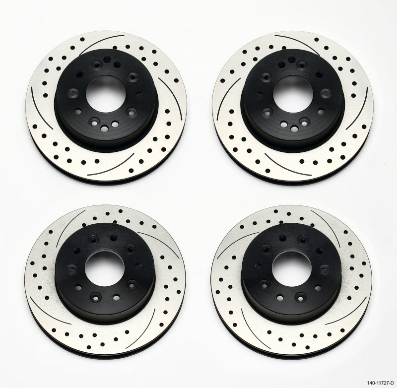 WIL Rotor Kit - Wilwood Rotor Kit Front/Rear-Drilled 65-82 Corvette C2/C3 (1Pc Rotors)