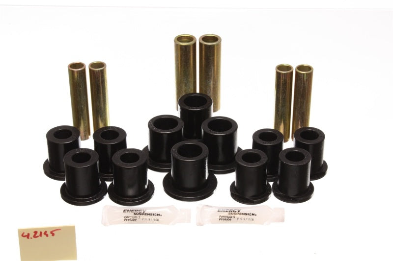ES Spring/Shackle Bush - Black - Energy Suspension Ford Rear Spring Bushing Set Complete - Black