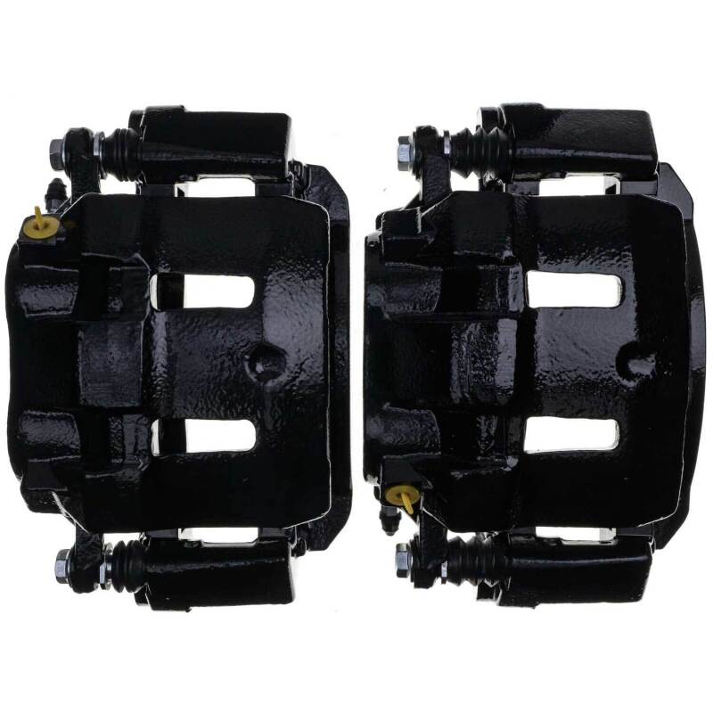 PSB Black Calipers - Power Stop 00-05 Ford Excursion Front Black Caliper - Pair w/Bracket