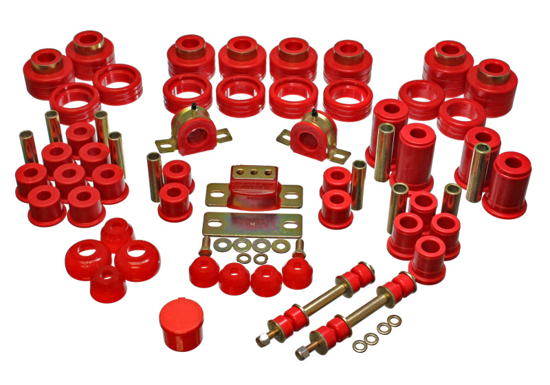 ES Hyper-Flex Sets - Red - Energy Suspension 88-98 Chevy/GMC 2WD 1/2, 3/4, 1 Ton PickUp Red Hyper-flex Master Bushing Set