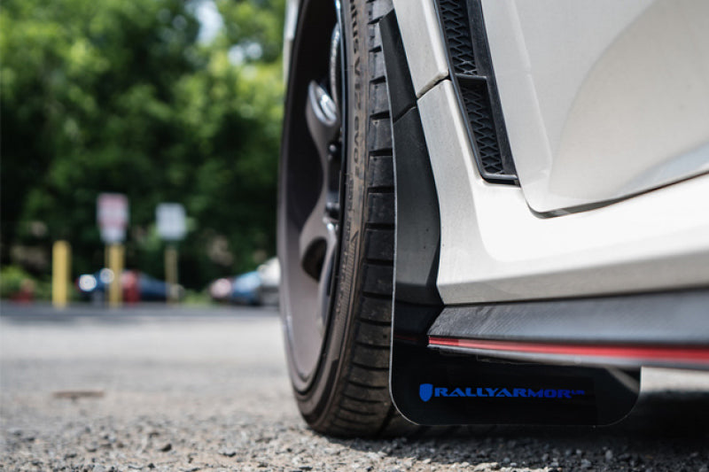 RAL UR Red Flap/Blk Logo - Rally Armor 17-22 Honda Civic Type R Red UR Mud Flap w/Black Logo