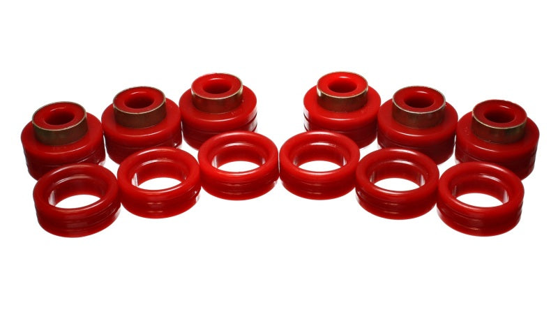 ES Body Mounts - Red - Energy Suspension 94-01 Dodge Ram 1500 / 94-02 Ram 2500/3500 Red Body (Cab) Mount Set