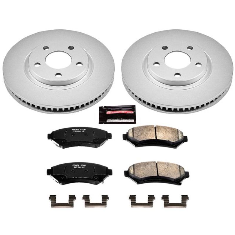 PSB Z17 Evolution Coated Kit - Power Stop 00-04 Buick LeSabre Front Z17 Evolution Geomet Coated Brake Kit