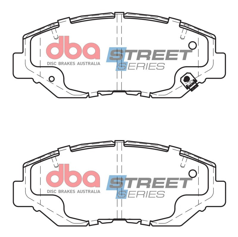 DBA Street Series Brake Pads - DBA 13-15 Acura ILX 2.0L (280mm Front Rotor Excl Hybrid) Street Series Front Brake Pads