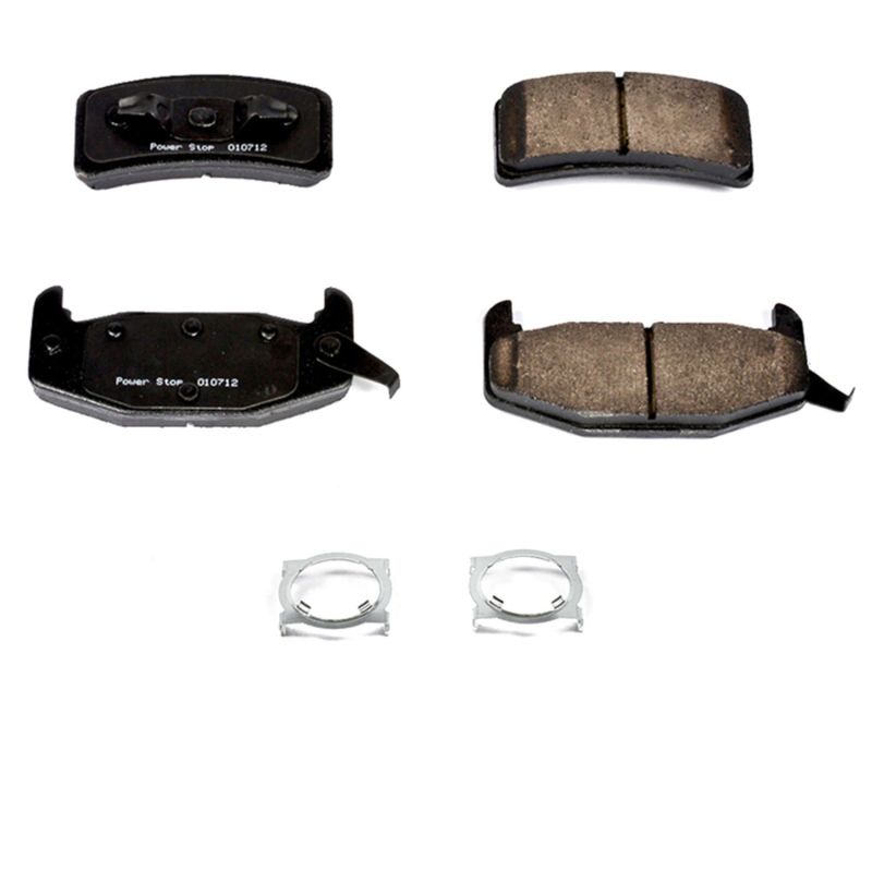 PSB Z17 Evolution Brake Pads - Power Stop 88-93 Buick Regal Rear Z17 Evolution Ceramic Brake Pads w/Hardware