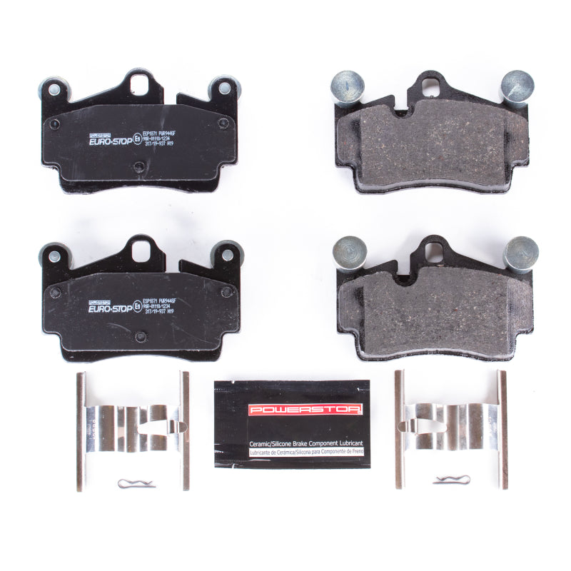 PSB Euro-Stop Brake Pads - Power Stop 04-10 Volkswagen Touareg Euro-Stop ECE-R90 Rear Brake Pads