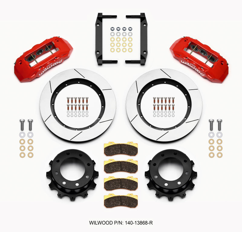 WIL TX6R Brake Kit - Wilwood TX6R Rear Kit 15.50in Red 2005-2012 Ford F250/F350 4WD