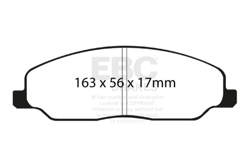 EBC Redstuff Brake Pad Sets - EBC 05-10 Ford Mustang 4.0 Redstuff Front Brake Pads
