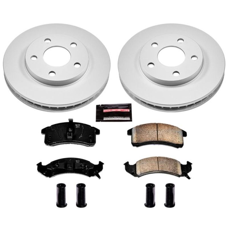 PSB Z17 Evolution Coated Kit - Power Stop 92-93 Buick LeSabre Front Z17 Evolution Geomet Coated Brake Kit