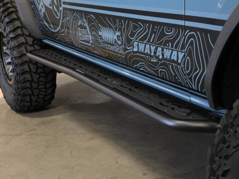 AFE Off-Road Sliders - aFe 21-25 Ford Bronco (4 Door) Terra Guard Off-Road Sliders