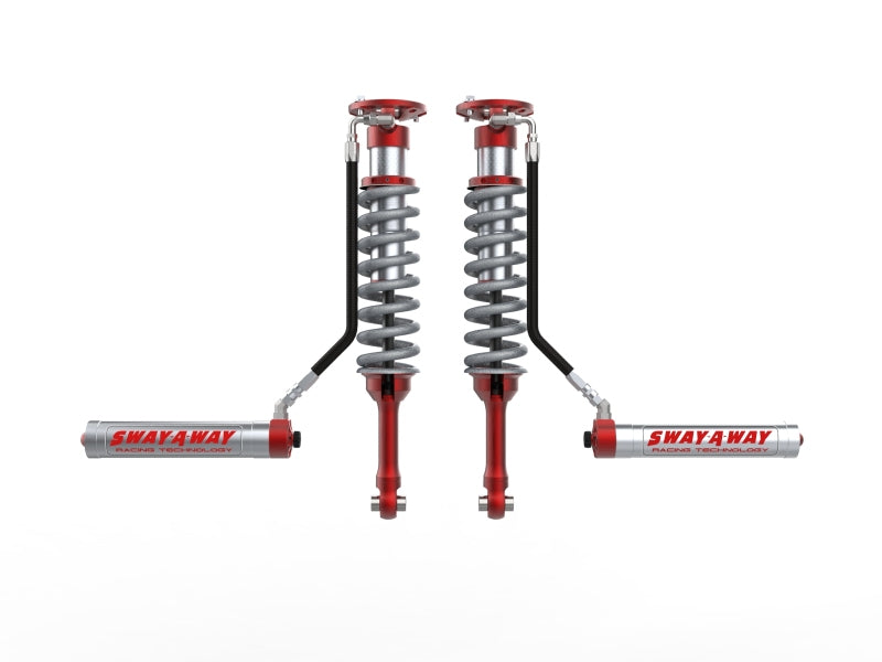 AFE Sway Coil Over Kit - aFe Sway-A-Way 10-14 F150/Raptor 6.2L 2.5 Front Coilover Kit w/ Remote Reservoirs and Compr Adjuster