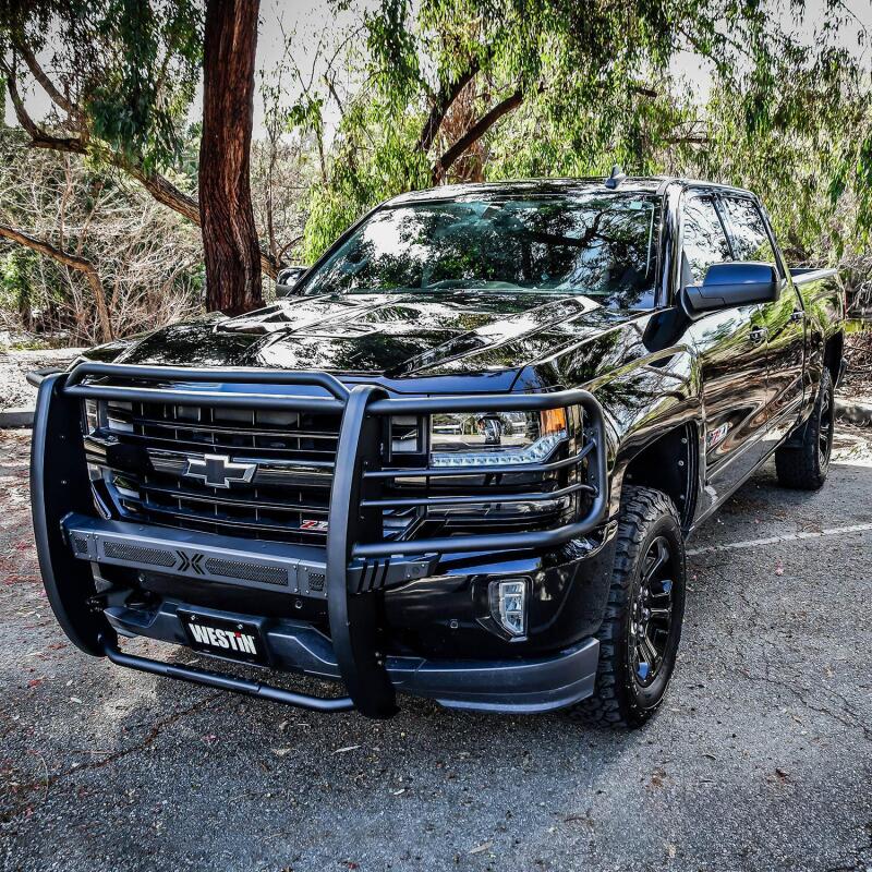 WES Sportsman Grille Guards - Westin 16-18 Chevy Silverado 1500 Sportsman X Grille Guard - Textured Black