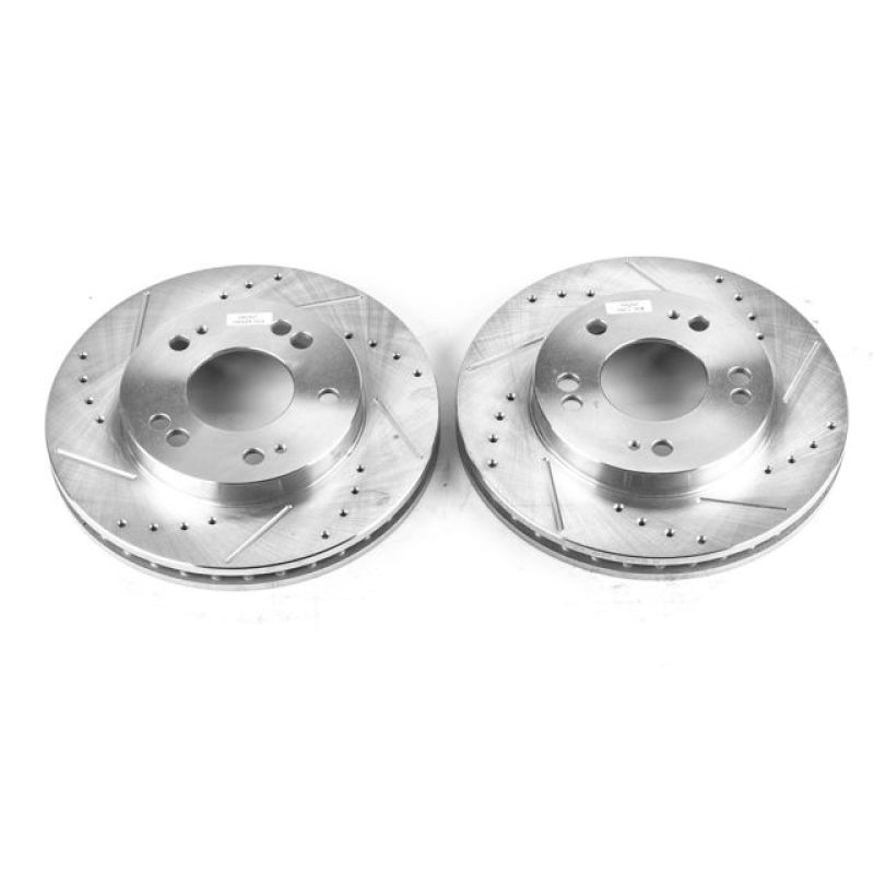 PSB Evolution Drill/Slot Rotor - Power Stop 95-05 Chrysler Sebring Front Evolution Drilled & Slotted Rotors - Pair