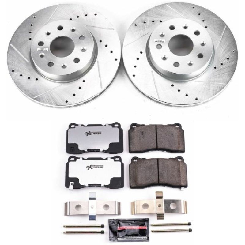 PSB Z26 Street Warrior Kit - Power Stop 14-18 Cadillac CTS Front Z26 Street Warrior Brake Kit