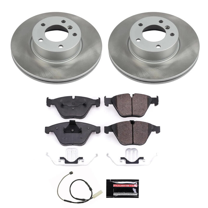 PSB Semi-Coated Rotor Kits - Power Stop 11-13 BMW 328i Front Semi-Coated Rotor Kit