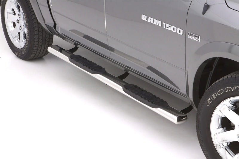 LND Nerf Bars - Polished - Lund 10-17 Dodge Ram 2500 Crew Cab 5in. Oval Straight SS Nerf Bars - Polished