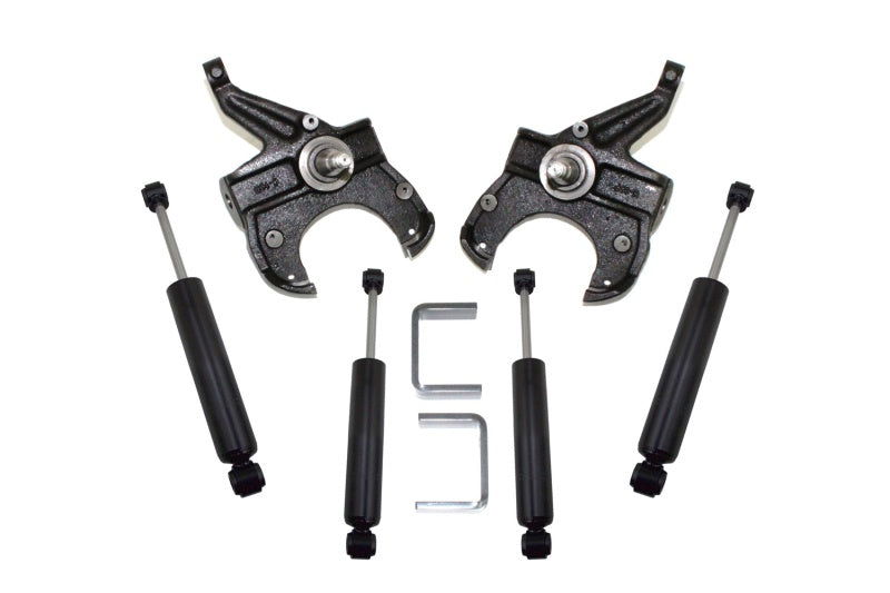 MXT Lowering Spindles - MaxTrac 73-87 Chevrolet C10 2WD 2.5in/5in Lowering Spindle Kit (1.25in Rotor)