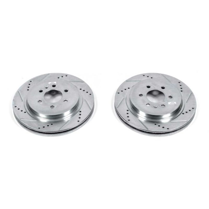 PSB Evolution Drill/Slot Rotor - Power Stop 04-09 Cadillac SRX Rear Evolution Drilled & Slotted Rotors - Pair