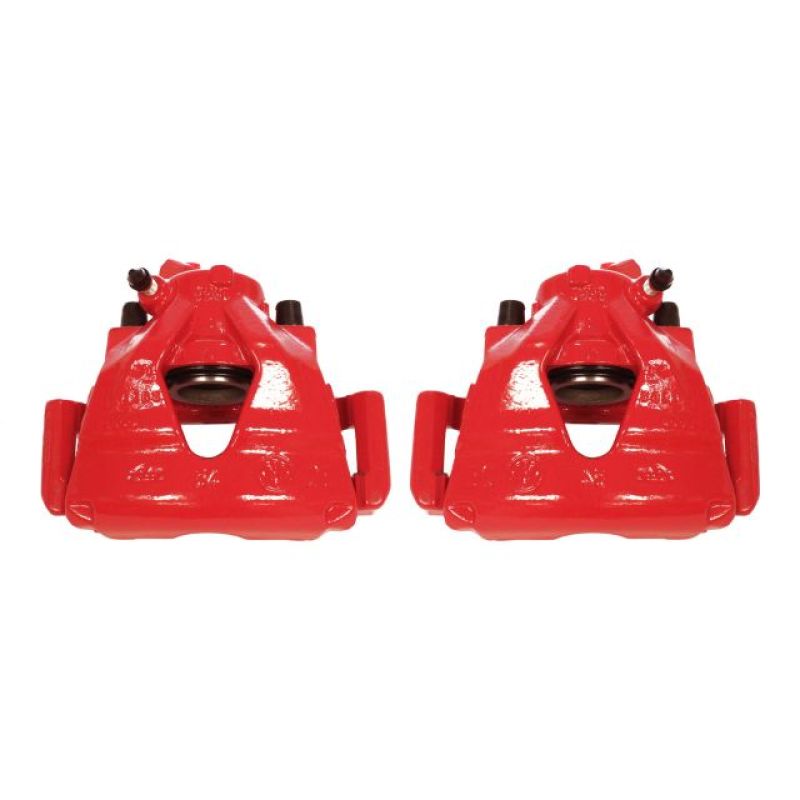 PSB Red Calipers - Power Stop 99-10 Volkswagen Beetle Front Red Calipers w/Brackets - Pair