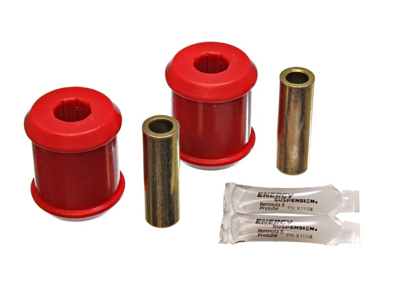 ES Cntrl Arm Bushings - Red - Energy Suspension 03-05 Mitsubishi Lancer EVO 8 Red Rear Trailing Arm Bushing Set