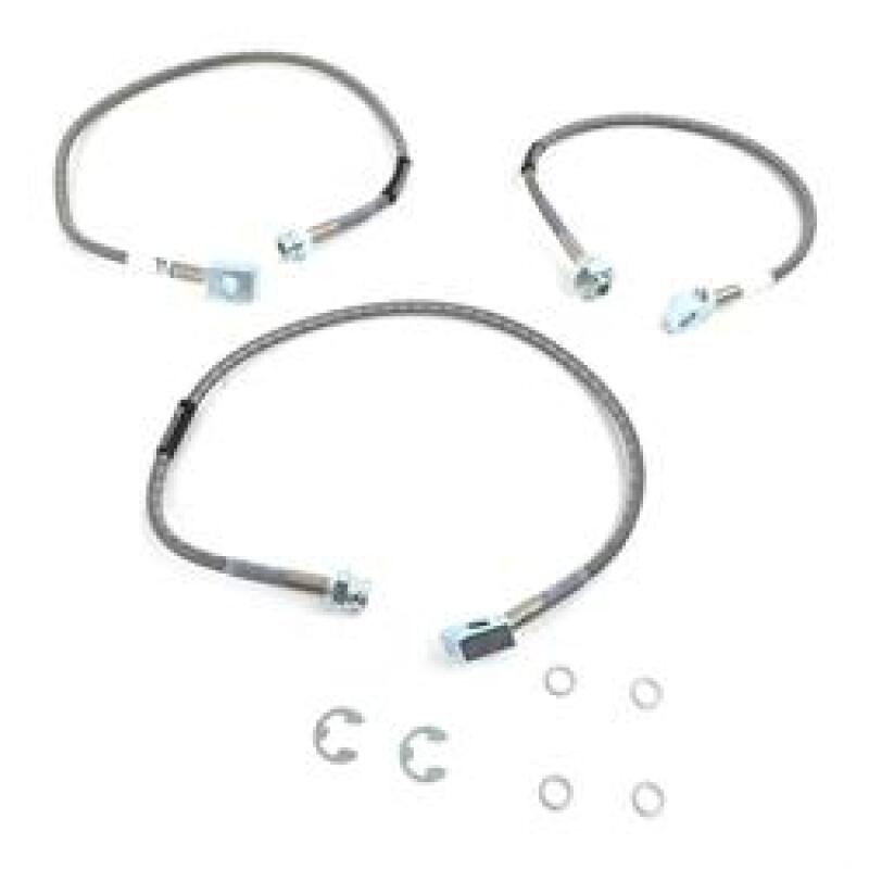 RUS Brake Line Kits - Russell Performance 92-99 GM K1500 Suburban (Non-Diesel) w/ 4in lift Brake Line Kit