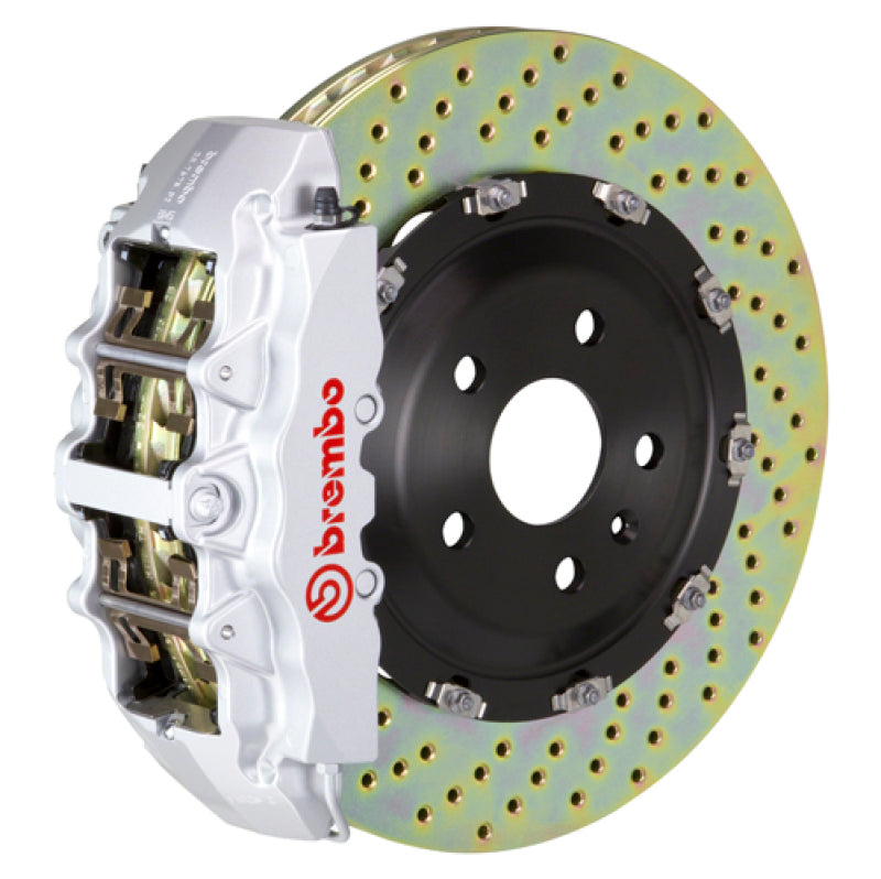 BRB Big Brake Kits - Brembo 20+ 992 C2S/992 C4S (Excl PSCB/PCCB) Fr GT BBK 6Pis Cast 380x34 2pc Rotor Drilled-Silver